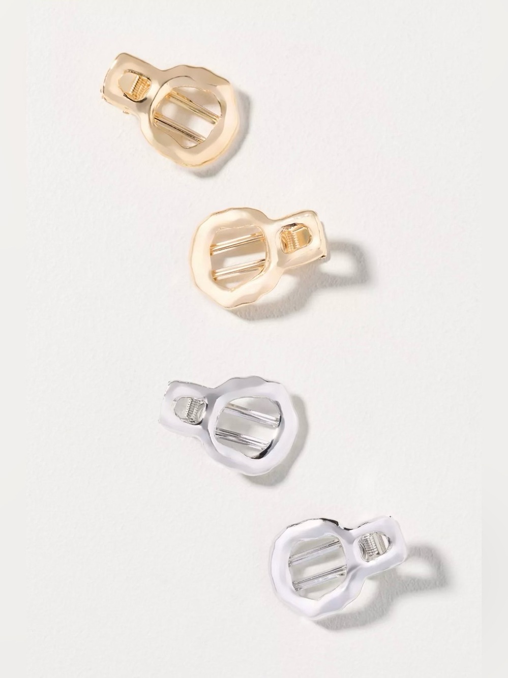 Anthropologie Metal Circle Hair Clips Set of 2 | Gold Clips | NWT - Picture 5 of 5